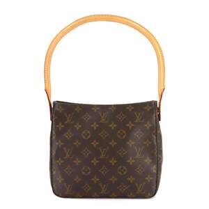 LOUIS VUITTON Authentic Brown Monogram Looping MM Shoulder Bag